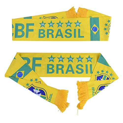 PENVEAT Rusia Copa Mundial 2018 Fútbol Bufanda Fútbol Fan Bufanda de la Selección Nacional de Brasil Equipos Bandera Bandera de Fútbol Porristas Bufanda Brasil