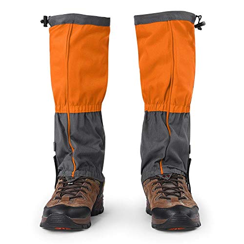 Polainas de Senderismo Legging Botas de Escalada Impermeables al Aire Libre Cubierta para Esquiar Caza Actividades al Aire Libre(Naranja)