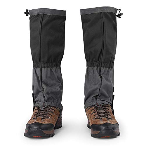 Polainas de Senderismo Legging Botas de Escalada Impermeables al Aire Libre Cubierta para Esquiar Caza Actividades al Aire Libre(Negro)