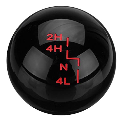 Pomo de la palanca de cambio de coches Bola de engranaje del coche Shift Knob M8x1.25 M10x1.25 M10x1.5 Transfer perilla del cambio de la caja de J-E-E-P for W-r-a-n-g-l-e-r YJ TJ JK (Color : Negro)