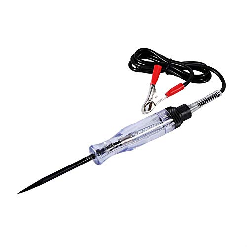 Probador de circuito eléctrico para automóvil, 6v 12v 24v Probador de voltaje de circuito eléctrico Pluma de prueba de prueba de luz LED Sonda de acero afilada y cable de resorte largo para remolques Probador de circuito eléctrico para automóvil, 6v 12v 24v Probador de voltaje de circuito eléctrico Pluma de prueba de prueba de luz LED Sonda de acero afilada y cable de resorte largo para remolques