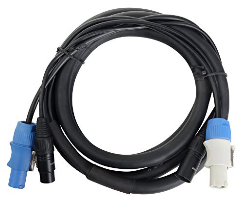 Pronomic Stage PPD-2,5 cable híbrido Powerplug/DMX Powercon compatible + DMX 3 polos, 2,5 m