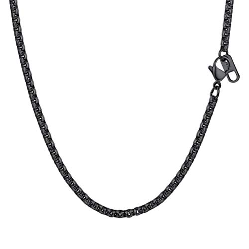 PROSTEEL Cadena de Veneciana Cadena de Caja Box Chain Cadena Fina de Acero Inoxidable Collar Hombre Mujer Hiphop Collar