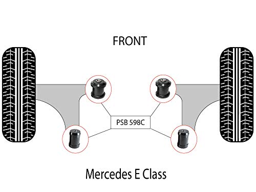 PSB - Kit completo de bujes de brazo inferior delantero delantero de poliuretano clase E W210 (96-02) -PSB598C