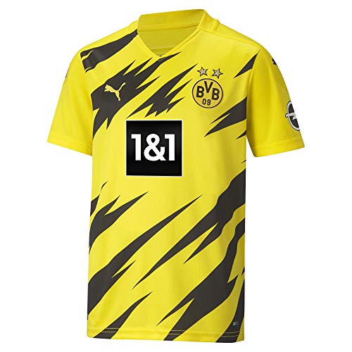 PUMA 1a Equipación 20/21 Replica Borussia Dortmund BVB Niño/A Camiseta, Unisex niños, Cyber Yellow Black, 176
