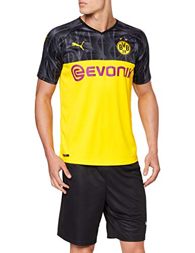 Puma BVB Cup Shirt Replica with Evonik Without Opel Logo Camiseta, Hombre, Amarillo (Cyber Yellow Black-Ebony), XL