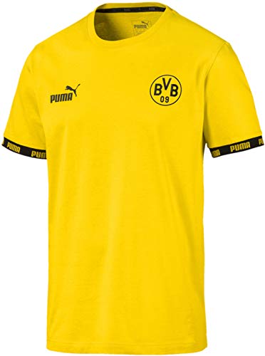 PUMA BVB FTBLCULTURE tee Camiseta, Amarillo – Cyber Yellow, M para Hombre