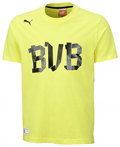 PUMA - Camiseta de fútbol Sala para Hombre, tamaño XL, Color Amarillo/Negro