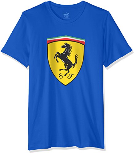 Puma Ferrari Big Escudo Camiseta de Hombre Camiseta Azul Coche Deportivo Fórmula 1 S-XL, tamaño: S ; Color: Azul