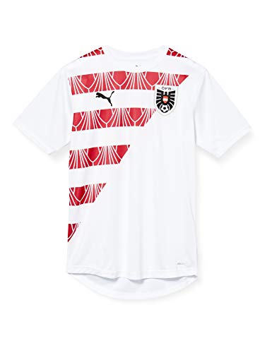 PUMA Öfb Stadium Jersey Camiseta, Hombre, Puma White-Chili Pepper, M PUMA Öfb Stadium Jersey Camiseta, Hombre, Puma White-Chili Pepper, M