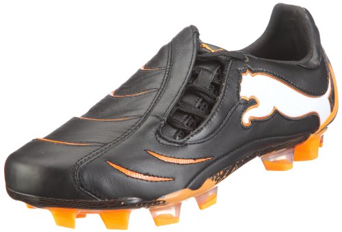 Puma Powercat 1.10 FG, Botas de fútbol Hombre, Negro (Schwarz/Black-White-Fluo Orange), 43 EU