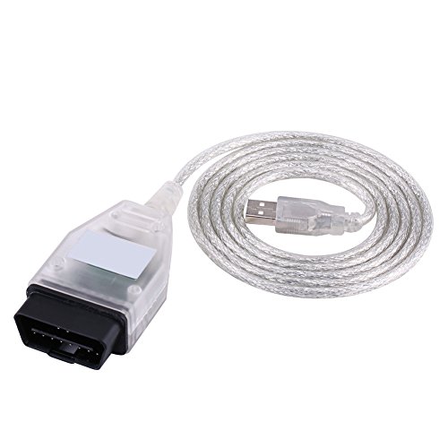 Qiilu Coche K + DCAN OBD2 Cable USB de diagnóstico FT232RQ + Herramientas INPA Ediabas NCS