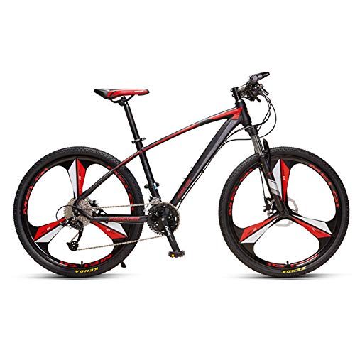 QMMD 33 Velocidades Bicicleta Montaña, Adulto Hard Tail Bicicleta, 26 Pulgadas/27.5 Pulgadas Bicicleta de Montaña, Cuadro Aluminio, Doble Freno Disco Bicicleta BTT,Red 3 Spokes,27.5 Inch QMMD 33 Velocidades Bicicleta Montaña, Adulto Hard Tail Bicicleta, 26 Pulgadas/27.5 Pulgadas Bicicleta de Montaña, Cuadro Aluminio, Doble Freno Disco Bicicleta BTT,Red 3 Spokes,27.5 Inch