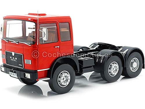 Road Kings 1972 Camion M.A.N. 16304 (F7) Tres Ejes Rojo-Negro 1:18 180053