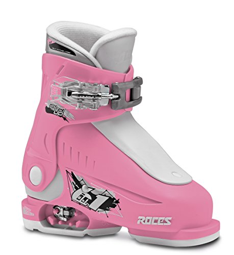 Roces Botas de esquí Idea, niños Unisex, Color Rosa Oscuro/Blanco, MP 16.0-18.5
