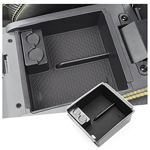 RUIYA Caja de almacenamiento para reposabrazos Isuzu MU-X/D-MAX para el interior del coche, accesorios MU-X D-Max, color negro