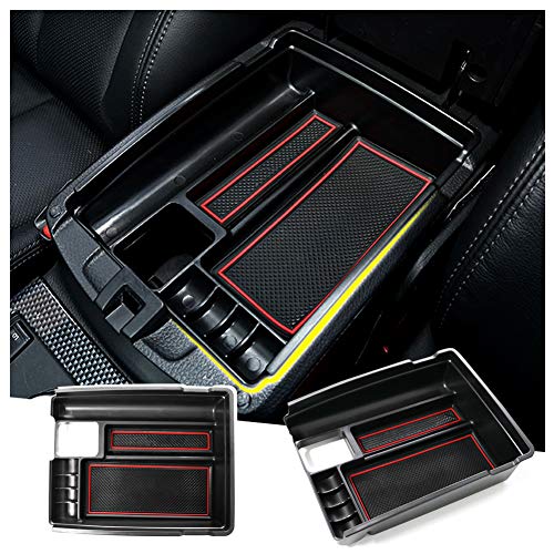 RUIYA Caja de almacenamiento para reposabrazos X-Trail T32, organizador para consola central de coche, accesorios para el coche, color rojo