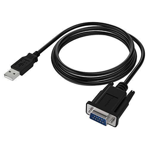 Sabrent USB 2.0 a Serial (9-Pin) Cable Adaptador RS-232 RS-232 Cable de 6 pies [Chipset FTDI] (CB-FTDI)
