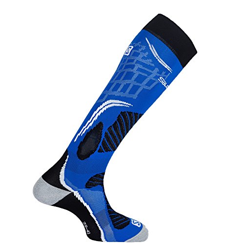 Salomon - Calcetines altos para botas modelo X Pro Blister unisex adultos (45-47 EU/Azul/negro)