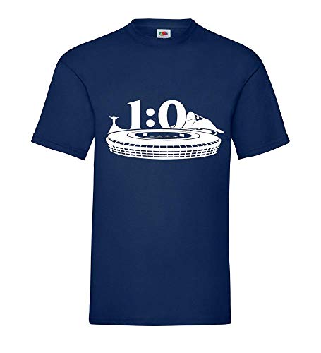 Shirt84.de Finale 2014 - Camiseta para hombre (escala 1:0), diseño de Alemania Argentina azul marino XXXL