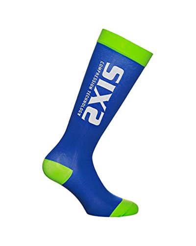 SIXS – Calcetines Recovery Sock, azul/verde, talla 39/42