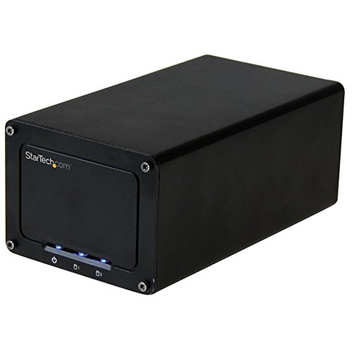StarTech.com S252BU313R - Caja USB 3.1 de Dos bahías SATA con Raid y UASP de 2.5" para Disco Duro, Negro