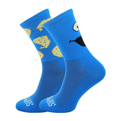 Support Calcetines de ciclismo para hombre, tecnología transpirable de fibra antideslizante, unisex, divertidos patrones de ciclista, alguien azul, 8-9 UK / 42-44 EU Support Calcetines de ciclismo para hombre, tecnología transpirable de fibra antideslizante, unisex, divertidos patrones de ciclista, alguien azul, 8-9 UK / 42-44 EU