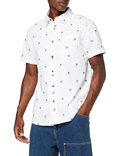 The North Face S/S Baytrail Camiseta Manga Corta, Hombre, TNF White Hatcht Jacquard, S