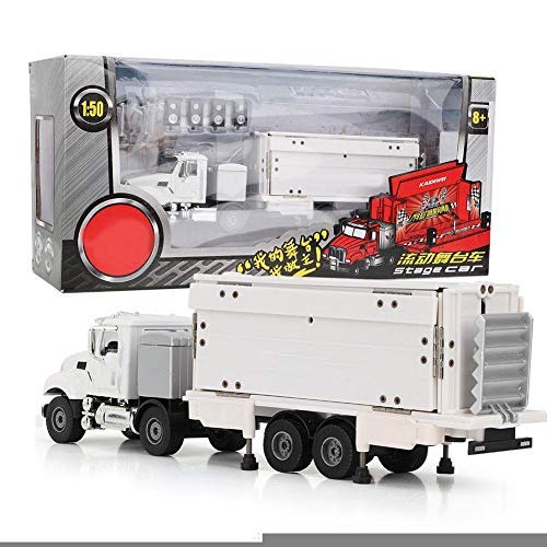 Tnfeeon 1:50 Modelo de camión de Móvil Etapa Deformación , Aleación Die-Cast Ingeniería Juguete Educativo Colecciones y Regalo de cumpleaños para niños