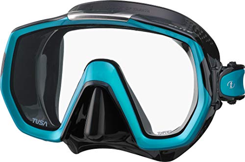Tusa Elite Gafas Máscara de Buceo y Snorkeling Adultos, Silicona Negro/Verde