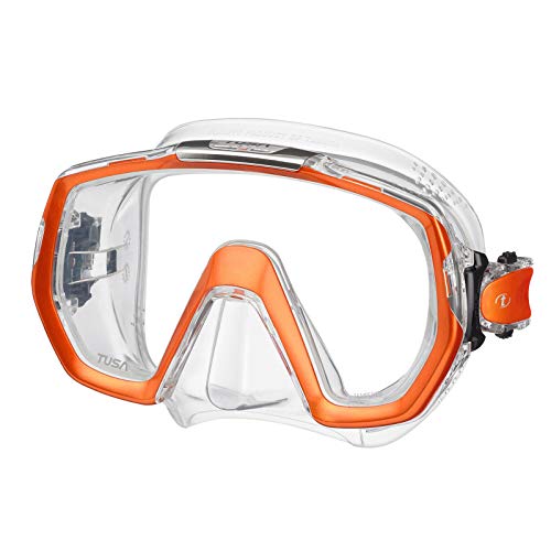 TUSA Freedom Elite - Máscara de buceo con gran campo de visión, color naranja