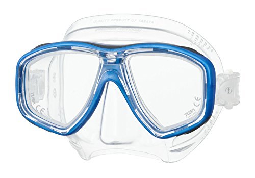 Tusa M-212 Ceos Clear Skirt Scuba Diving Mask - Fish Tail Blue by Tusa