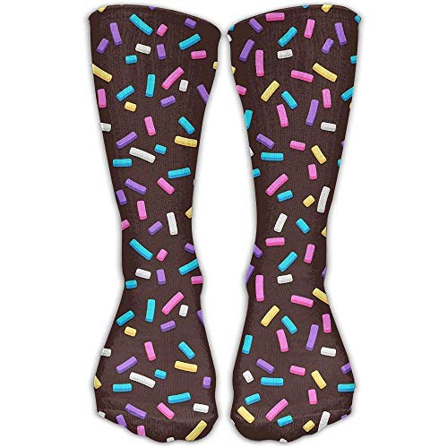 Uosliks Men's Crew Socks Decorative Sprinkles Combed Cotton Cushion Super Soft Socks Sports Outdoor 1 Pair