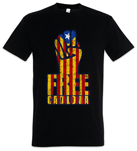 Urban Backwoods Free Catalonia Fist Camiseta De Hombre T-Shirt Negro Talla M