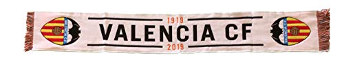 Valencia CF Bufanda 1919, Blanco (Blanca Blanca), One Size (Tamaño del fabricante:Talla Unica) Unisex Adulto