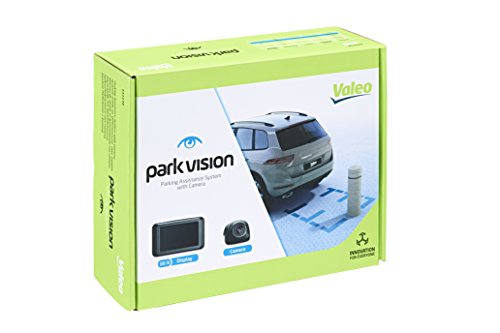 Valeo parkvision - Asistente de aparcamiento con cámara y pantalla TFT para montaje trasero, número de artículo 632210, color negro
