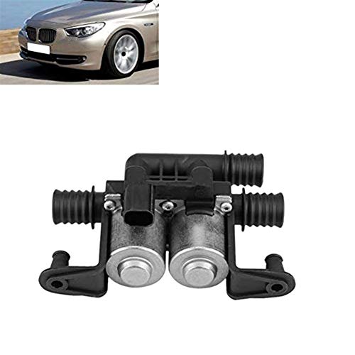 Válvula de control de calefacción del coche de doble solenoide dual del coche del solenoide Accesorios for BMW Serie 5 E38 E39 E46 E53 X5 6412837499 (Color : Black and Silver)