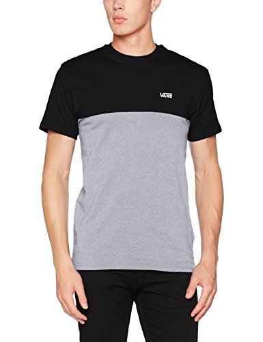 Vans Colorblock tee - Camiseta para Hombre , Negro (Black/athletic Heather), Small