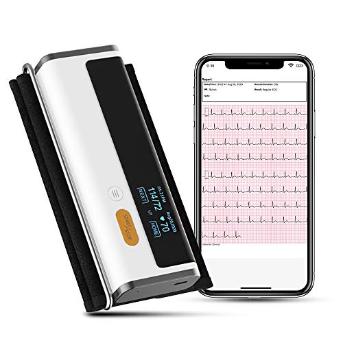 ViATOM Armfit Plus Tensiómetro de Brazo Digital Bluetooth con Electrocardiograma, Brazalete del Brazo Superior, Monitor Inalámbrico de Salud Cardíaca con App para la Presión ECG y Frecuencia Cardíaca