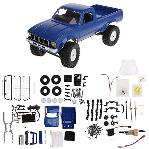 WPL C24 2.4G DIY RC Car Kit, 4WD Control Remoto Crawler Off-Road Buggy Máquina móvil Juguetes para niños