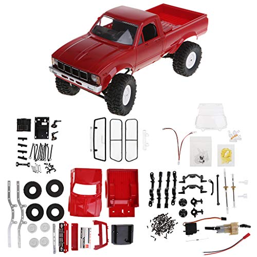 WPL C24 2.4G DIY RC Car Kit, 4WD Control Remoto Crawler Off-Road Buggy Máquina móvil Juguetes para niños