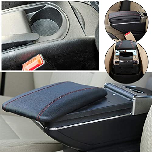 WYJW Caja de reposabrazos de Coche Apta para Citroen C4 2008-2011, edición clásica, Almohadillas de reposabrazos cómodas y concisas, Caja de Almacenamiento de Consola Central (Negro)