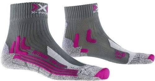 X-Socks Trek Outdoor Low Cut Lady - Calcetines de Senderismo para Mujer, Mujer, AXSTKS16S19W, Anthracite/Fuchsia, Large (Talla del Fabricante: 39-40)