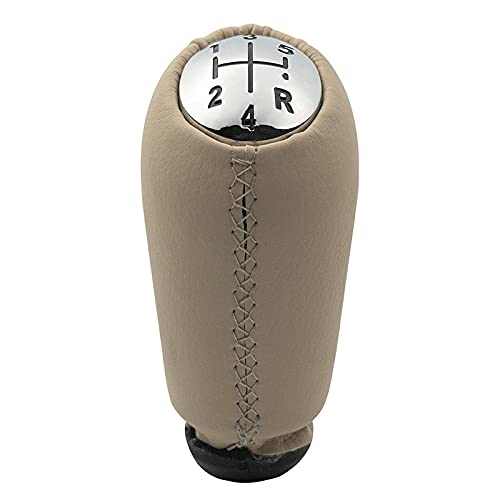 XGFCNB, 5 velocidades, Cuero, Estilo de Coche, Palanca de Cambios cromada, Palanca de Cambios , para Renault Clio 3 2005-2009 Megane 2 2002-2009 escénico Kangoo-Chrome_Cap_Beige XGFCNB, 5 velocidades, Cuero, Estilo de Coche, Palanca de Cambios cromada, Palanca de Cambios , para Renault Clio 3 2005-2009 Megane 2 2002-2009 escénico Kangoo-Chrome_Cap_Beige