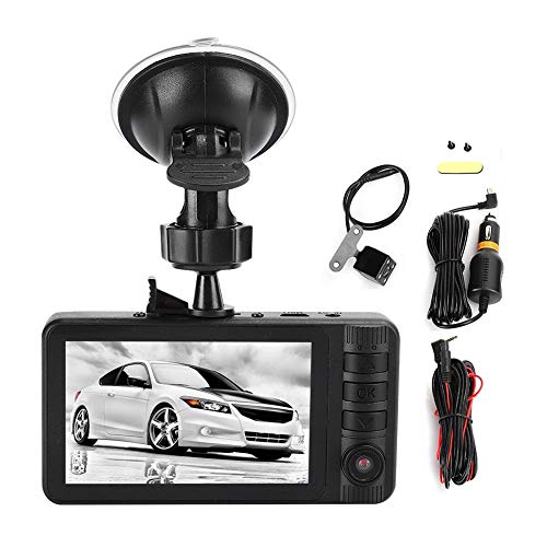 Yctze Car Recorder, 3.2in 1080P ABS Car Video Recorder Dashboard DVR G-Sensor Dash Cam Camera FHD 170 Grados