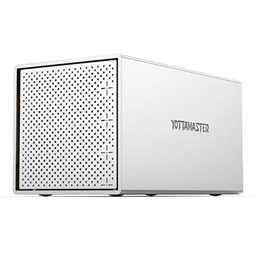 Yottamaster Aluminio Caja Raid para 4 Disco Duro de 2.5"/3.5" SATA HDD/SSD, USB3.0 5Gbps Externo Carcasa con función Raid 0/1/3/5/10/SPAN/JBOD/PM