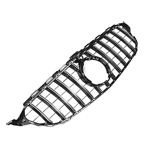 ZQQFR Rejilla Delantera De La Parrilla del Capó del Coche, Rejillas De Malla De Riñón Delantera Aptas para Mercedes Benz Clase C W205 C300 C250 C43 para AMG 2019,Plata ZQQFR Rejilla Delantera De La Parrilla del Capó del Coche, Rejillas De Malla De Riñón Delantera Aptas para Mercedes Benz Clase C W205 C300 C250 C43 para AMG 2019,Plata