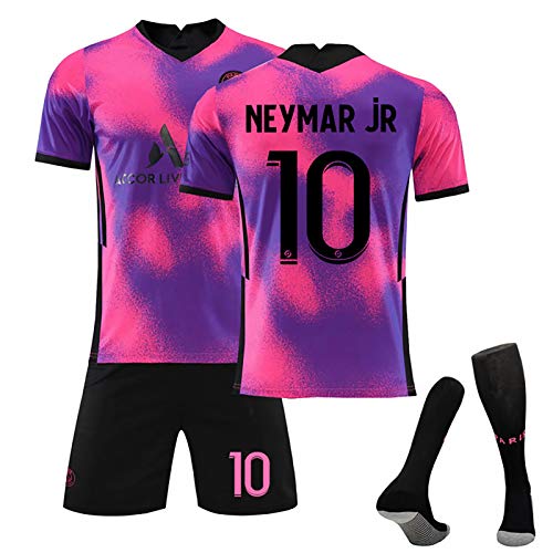 2020~2021 Traje De Camiseta (Cuarto), Mbappe Neymar Di Maria Jersey, Mens/Childrens Paris Fútbol Jersey Jersey, Traje De Entrenamiento De Fútbol, ​​Juego De 3 Pi BackN10-S