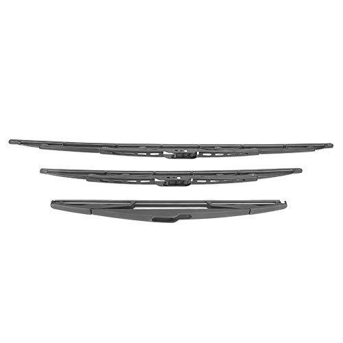3 unids/set capa de goma suave limpiaparabrisas delantero y trasero para Citroen C3 Mk1 modelos 2002-2008 3 unids/set capa de goma suave limpiaparabrisas delantero y trasero para Citroen C3 Mk1 modelos 2002-2008