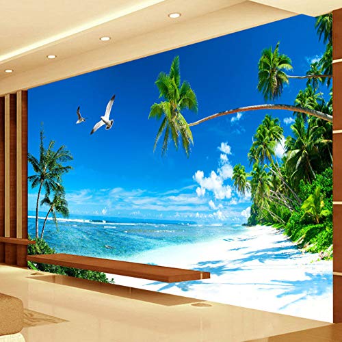 3D Murales Papel Pintado Pared Calcomanías Decoraciones Dormitorio Sofá Fondo Decoración Hogar Playa Coconut Grove Moderno Art º Chicas Habitación (W)400X(H)280Cm 3D Murales Papel Pintado Pared Calcomanías Decoraciones Dormitorio Sofá Fondo Decoración Hogar Playa Coconut Grove Moderno Art º Chicas Habitación (W)400X(H)280Cm